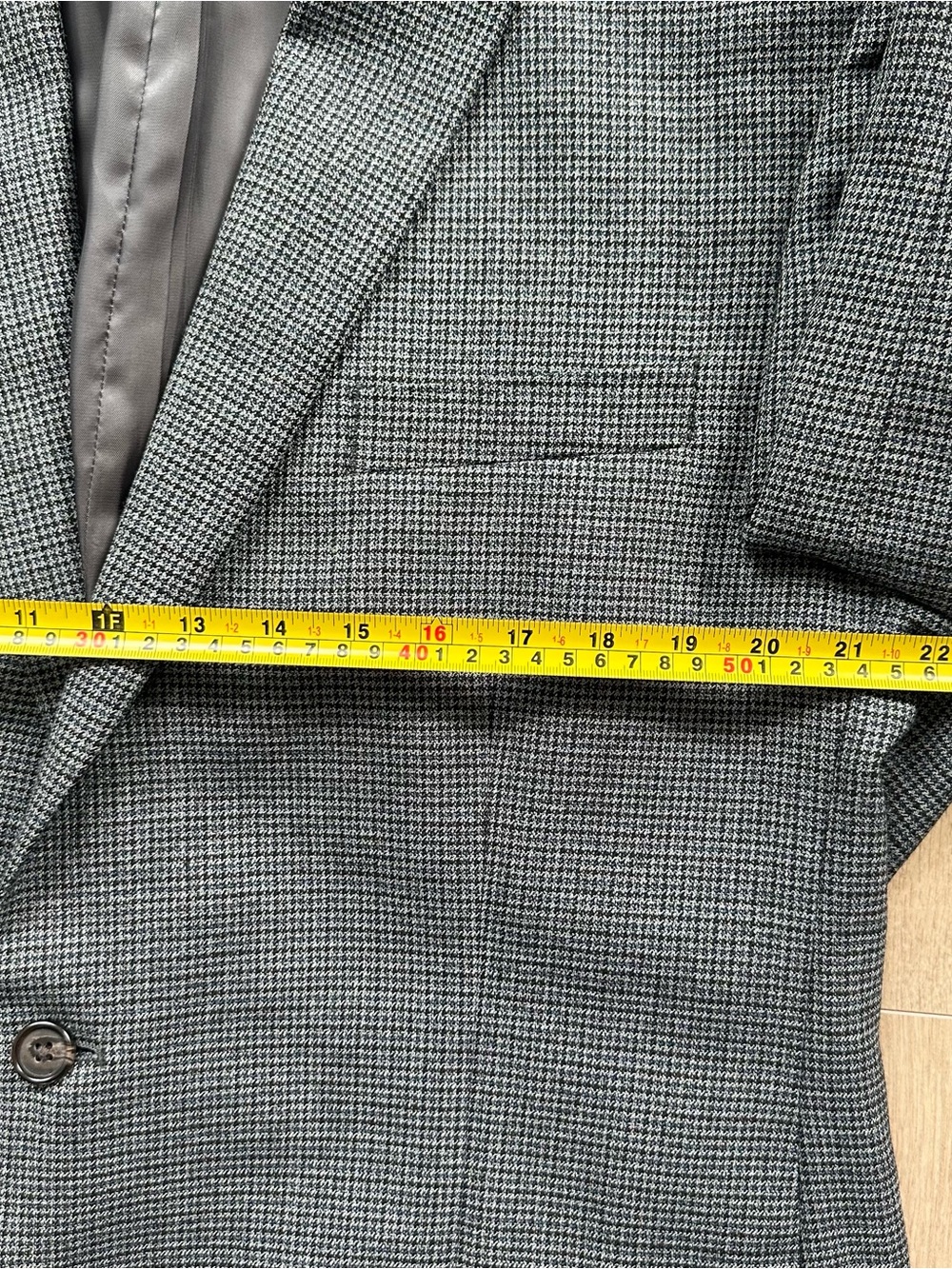 Vintage Ralph Lauren Gray Houndstooth Sport Coat 40R - Picture 11 of 11